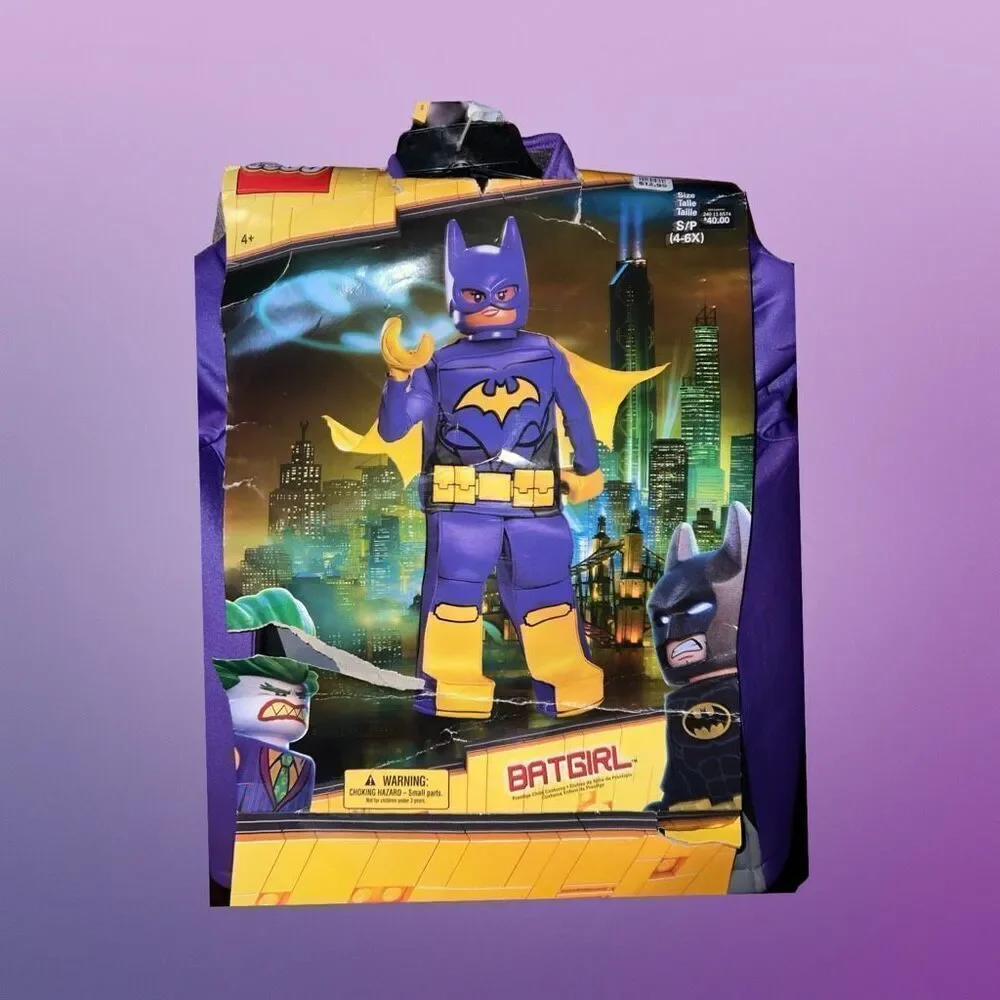 NIP Batgirl Lego Movie Prestige Child Costume Size Small 4-6